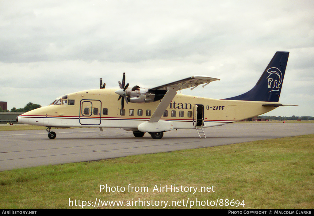 Aircraft Photo of G-ZAPF | Short 360-300 | Titan Airways | AirHistory.net #88694