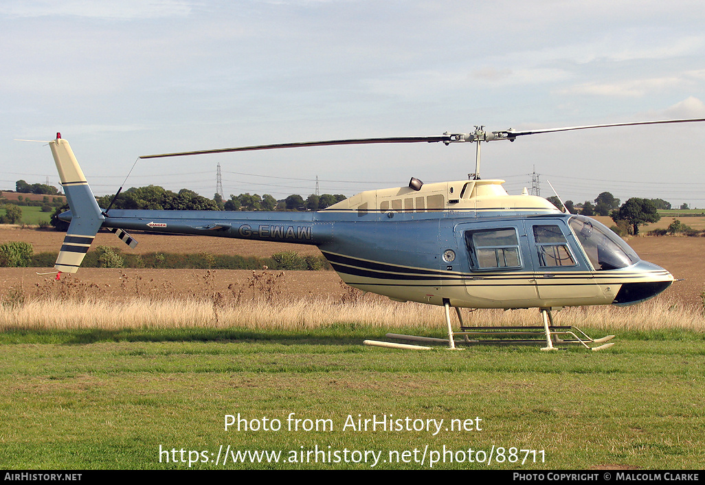 Aircraft Photo of G-EWAW | Bell 206B-3 JetRanger III | AirHistory.net #88711