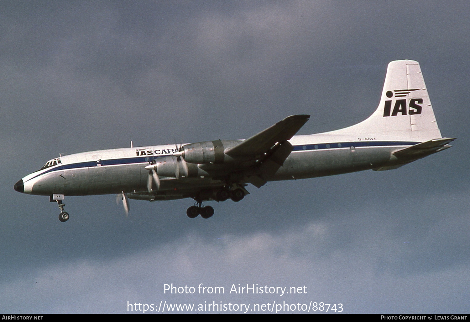 Aircraft Photo of G-AOVF | Bristol 175 Britannia 312F | IAS Cargo Airlines - International Aviation Services | AirHistory.net #88743