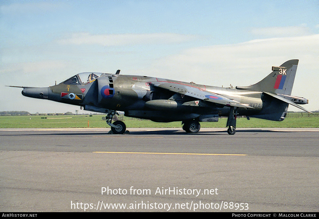 Aircraft Photo of XV744 | Hawker Siddeley Harrier GR3 | UK - Air Force | AirHistory.net #88953