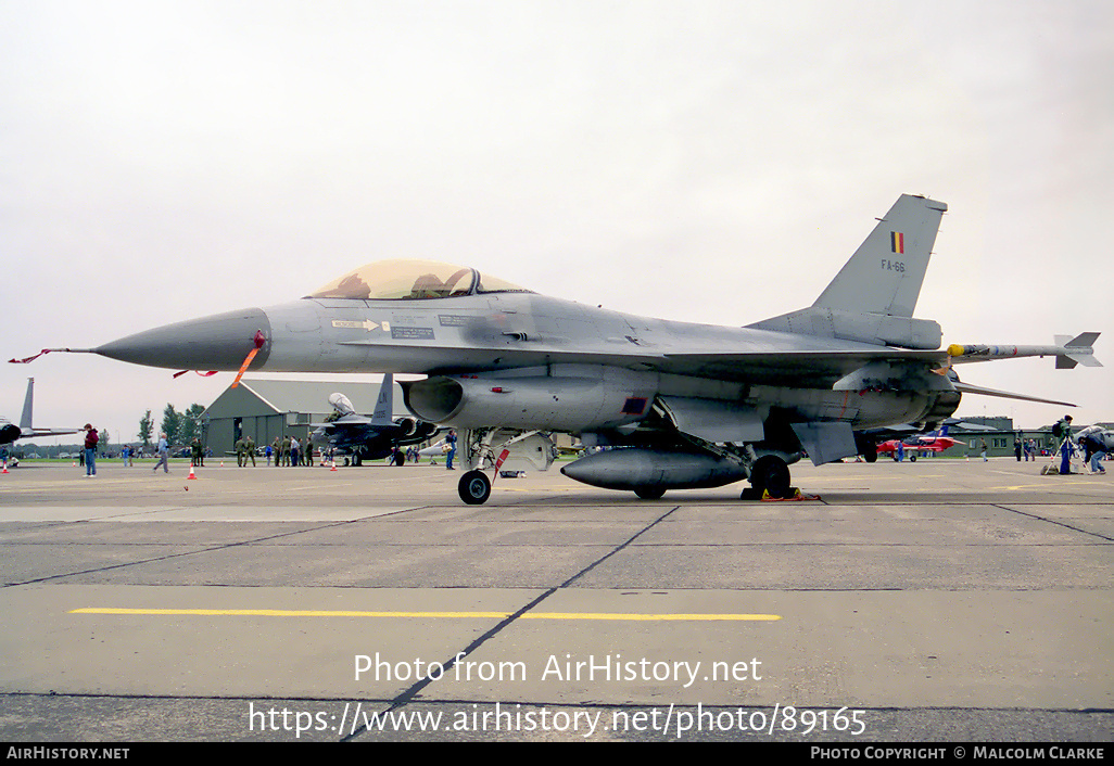 Aircraft Photo of FA-66 | General Dynamics F-16A Fighting Falcon | Belgium - Air Force | AirHistory.net #89165