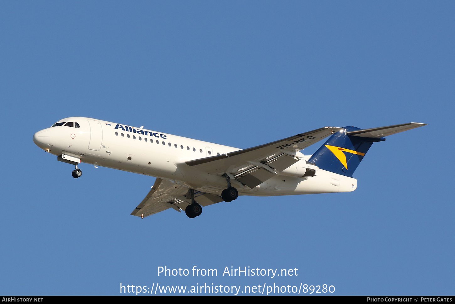 Aircraft Photo of VH-NKQ | Fokker 70 (F28-0070) | Alliance Airlines | AirHistory.net #89280