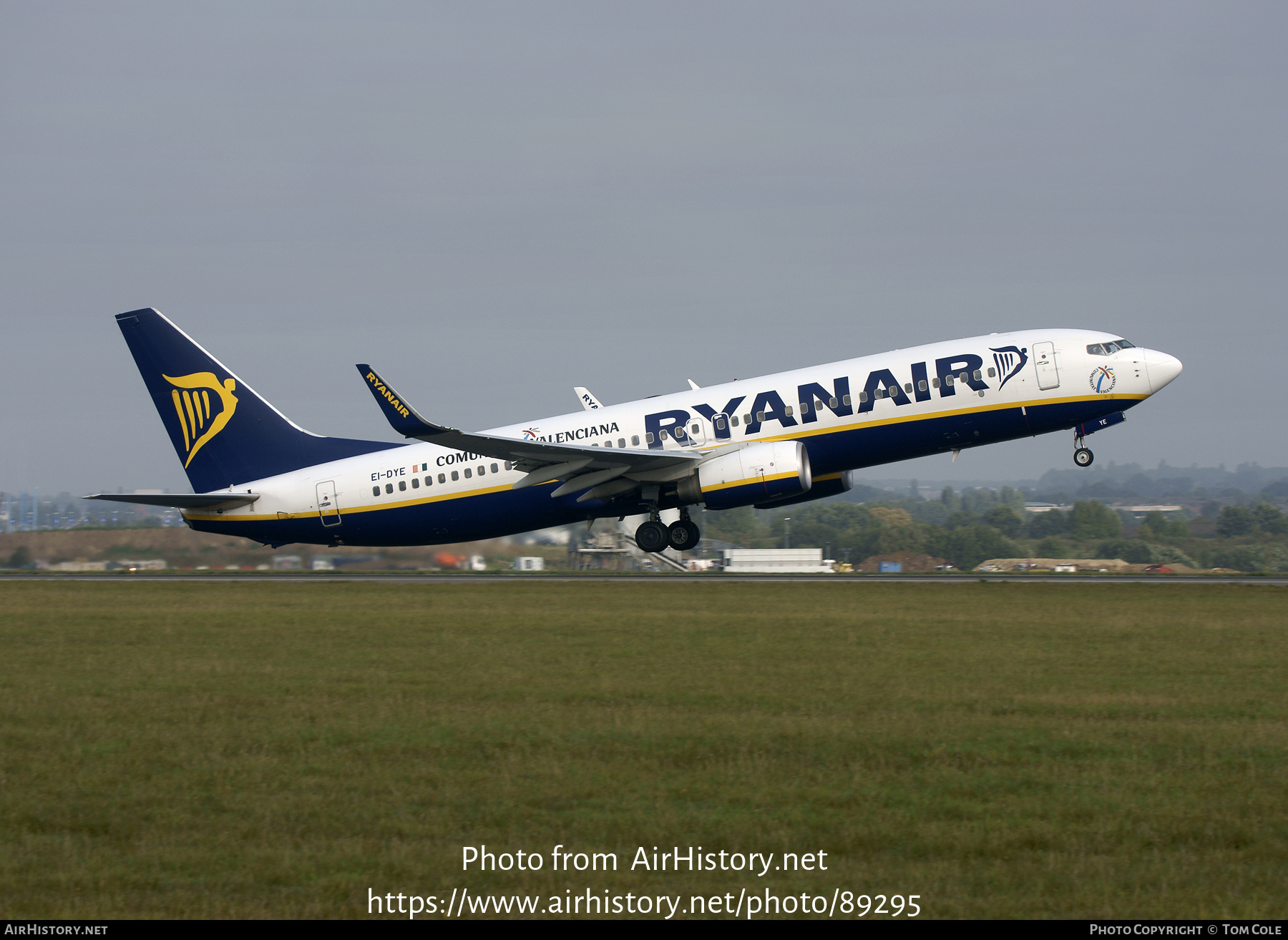 Aircraft Photo of EI-DYE | Boeing 737-8AS | Ryanair | AirHistory.net #89295