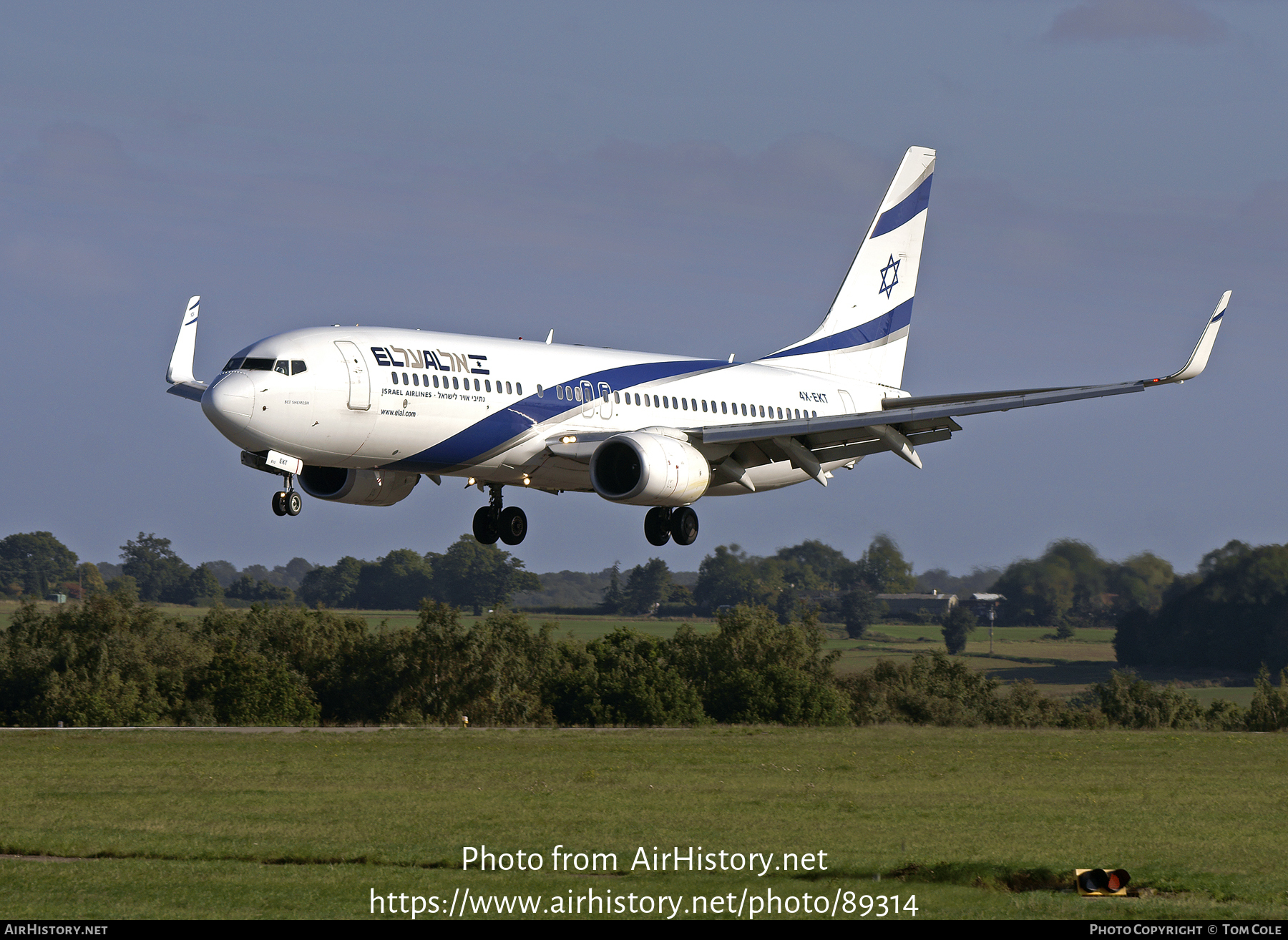 Aircraft Photo of 4X-EKT | Boeing 737-8BK | El Al Israel Airlines | AirHistory.net #89314