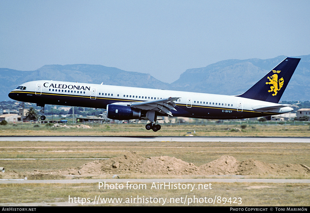 Aircraft Photo of G-BPEF | Boeing 757-236 | Caledonian Airways | AirHistory.net #89423