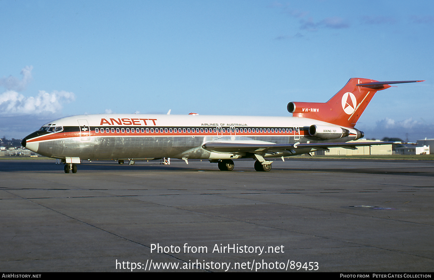 Aircraft Photo of VH-RMV | Boeing 727-277/Adv | Ansett Airlines of Australia | AirHistory.net #89453