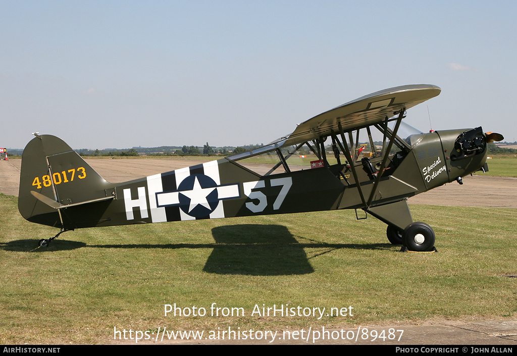 Aircraft Photo of G-RRSR / 480173 | Piper J-3C-65 Cub | USA - Air Force | AirHistory.net #89487