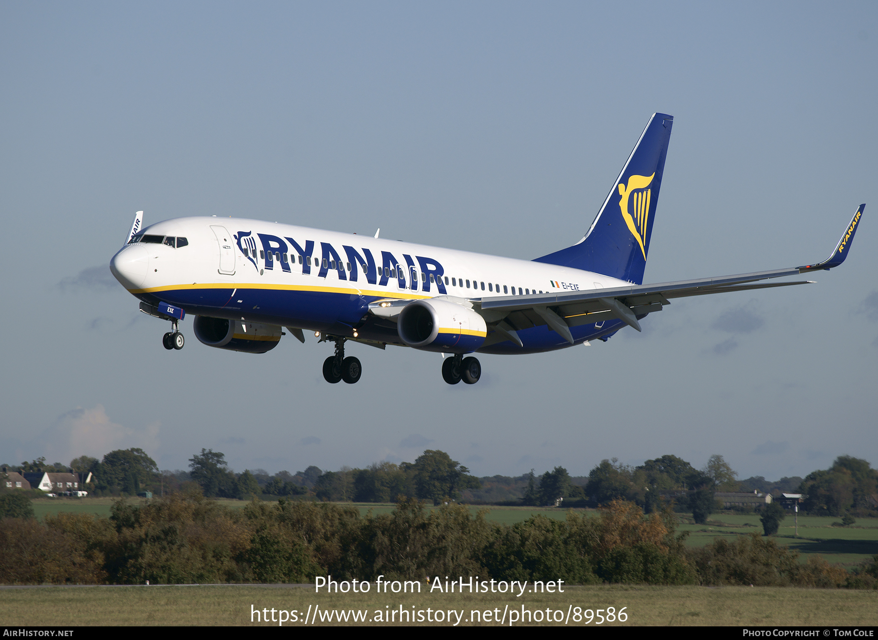 Aircraft Photo of EI-EXE | Boeing 737-8AS | Ryanair | AirHistory.net #89586