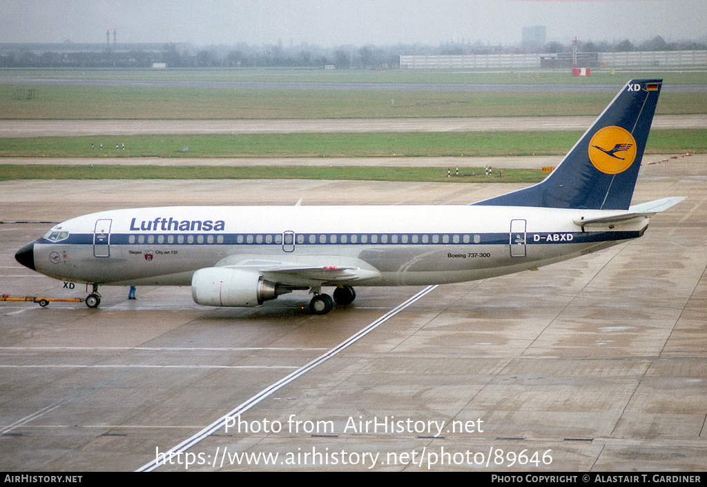 Aircraft Photo of D-ABXD | Boeing 737-330 | Lufthansa | AirHistory.net #89646