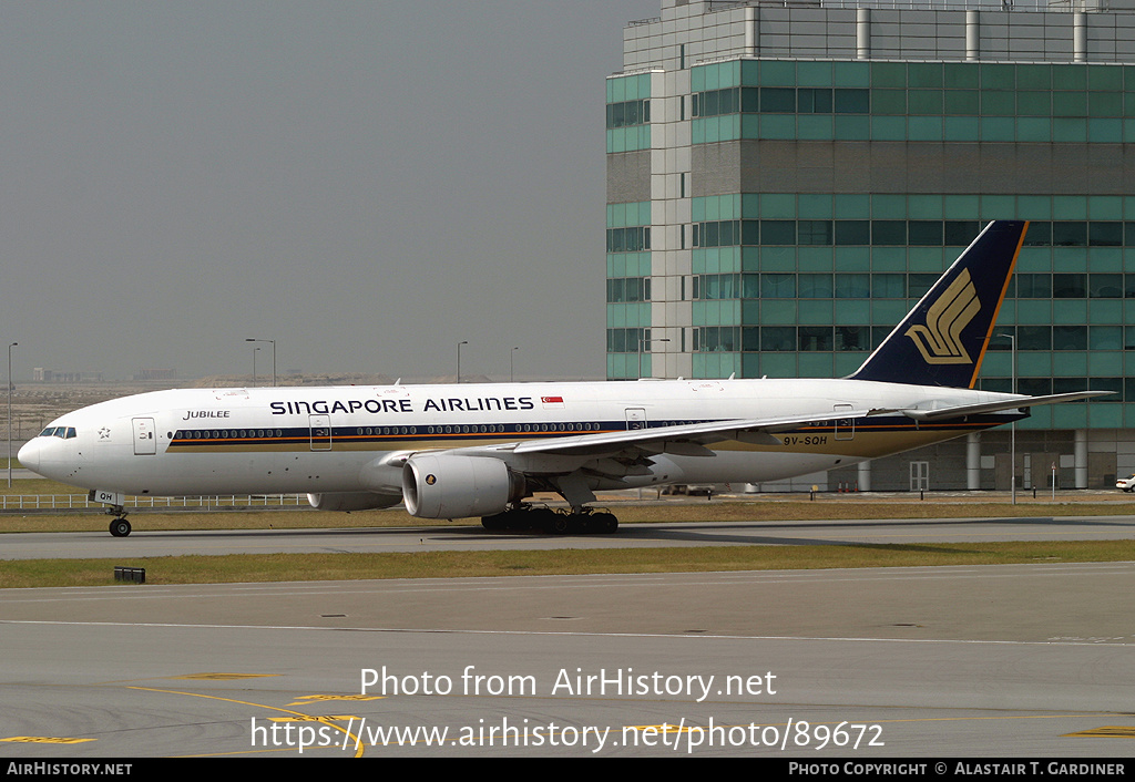 Aircraft Photo of 9V-SQH | Boeing 777-212/ER | Singapore Airlines | AirHistory.net #89672