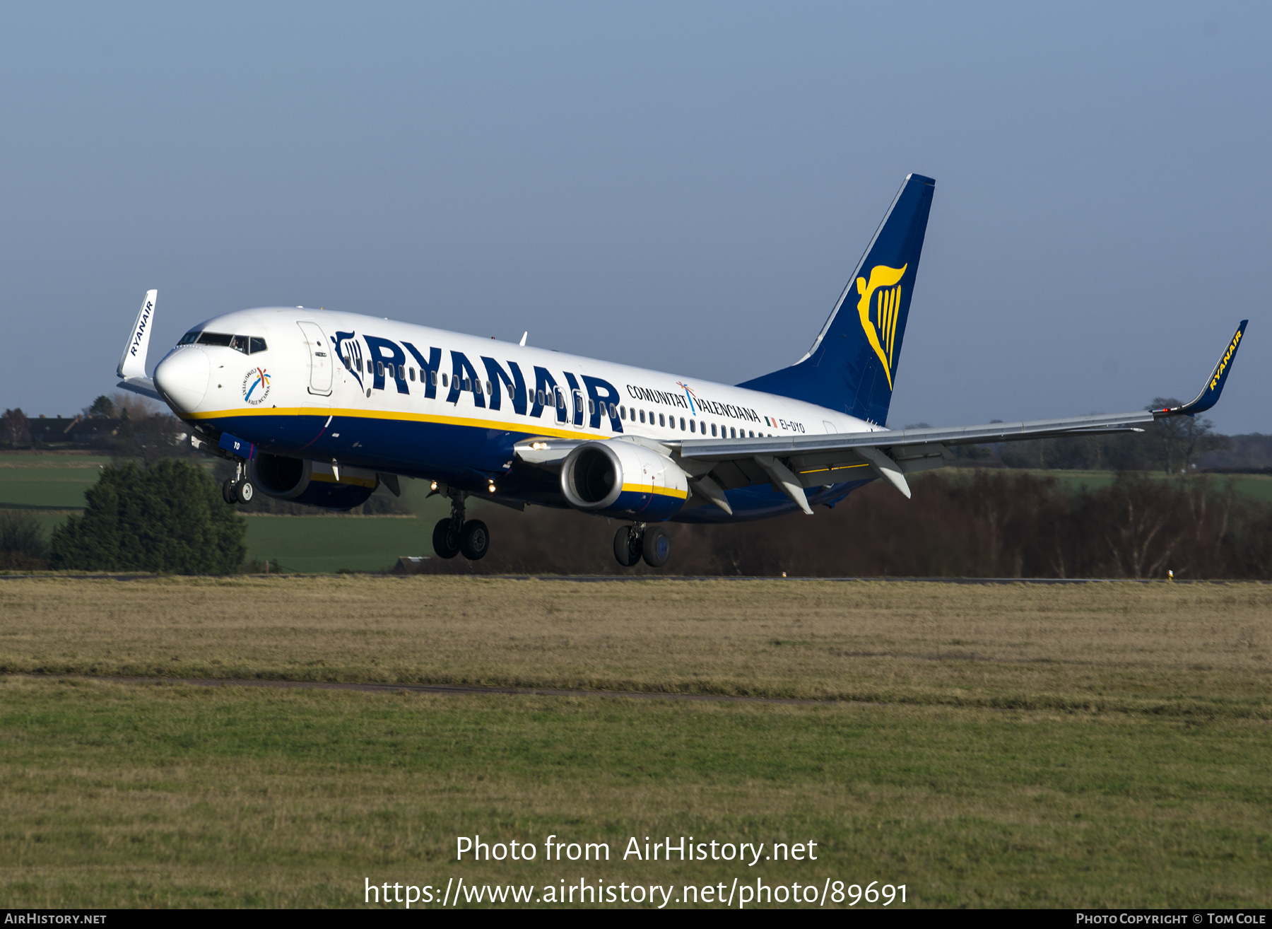 Aircraft Photo of EI-DYO | Boeing 737-8AS | Ryanair | AirHistory.net #89691