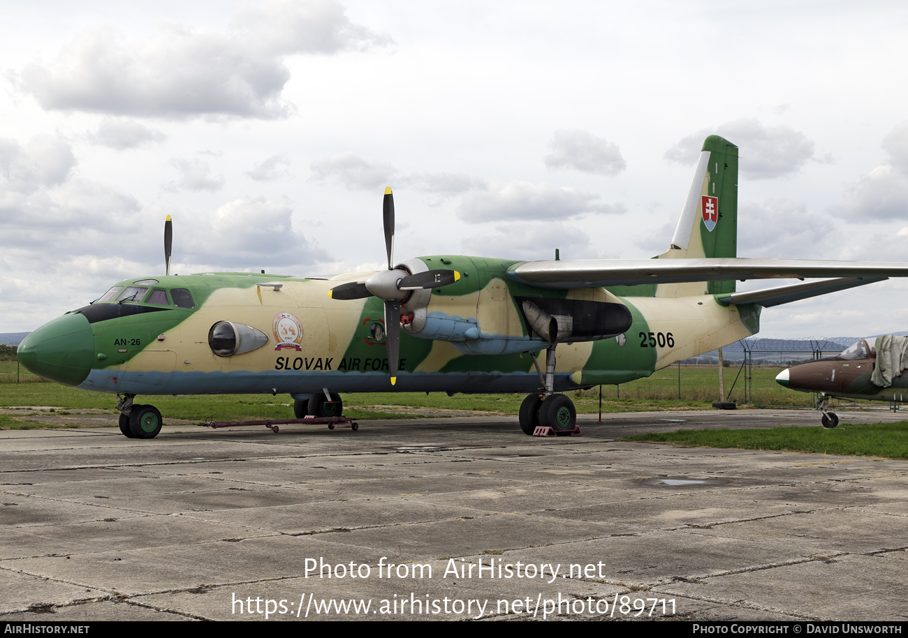 Aircraft Photo of 2506 | Antonov An-26 | Slovakia - Air Force | AirHistory.net #89711