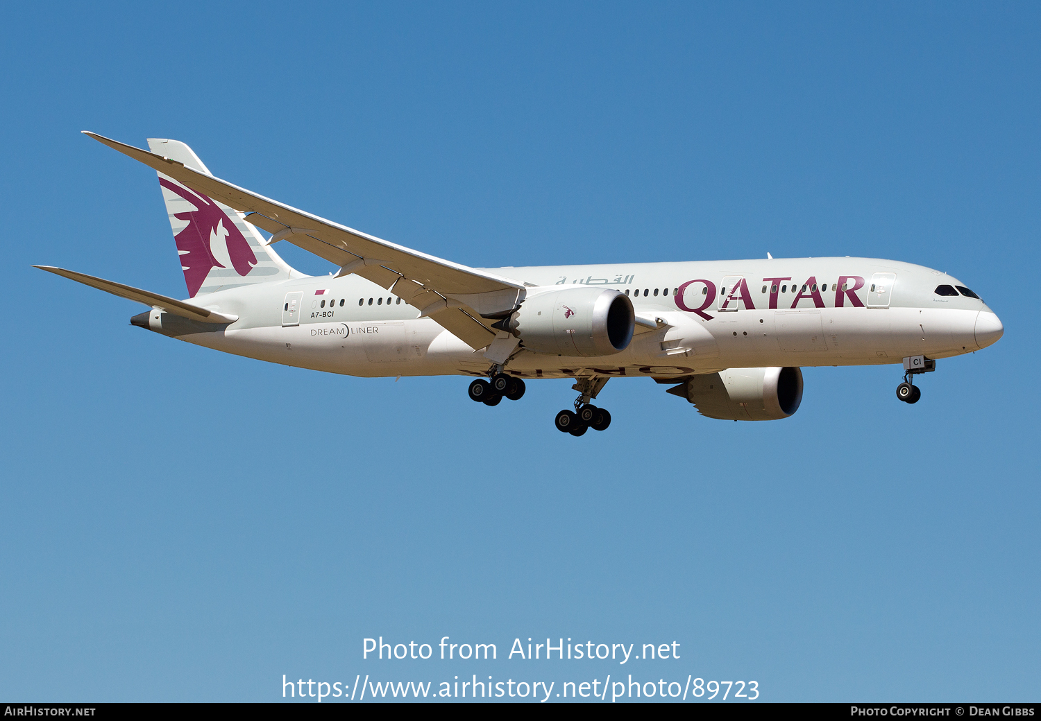 Aircraft Photo of A7-BCI | Boeing 787-8 Dreamliner | Qatar Airways | AirHistory.net #89723