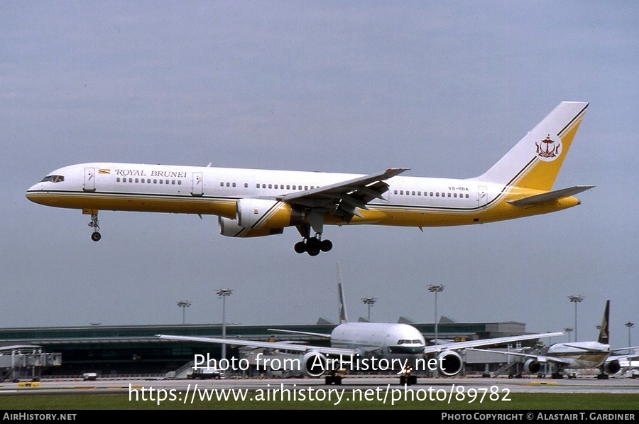 Aircraft Photo of V8-RBA | Boeing 757-2M6 | Royal Brunei Airlines | AirHistory.net #89782