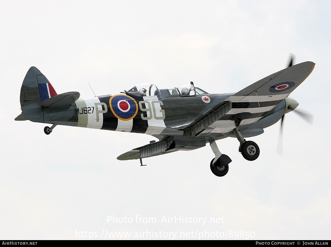 Aircraft Photo of G-BMSB / MJ627 | Supermarine 509 Spitfire T9 | UK - Air Force | AirHistory.net #89850