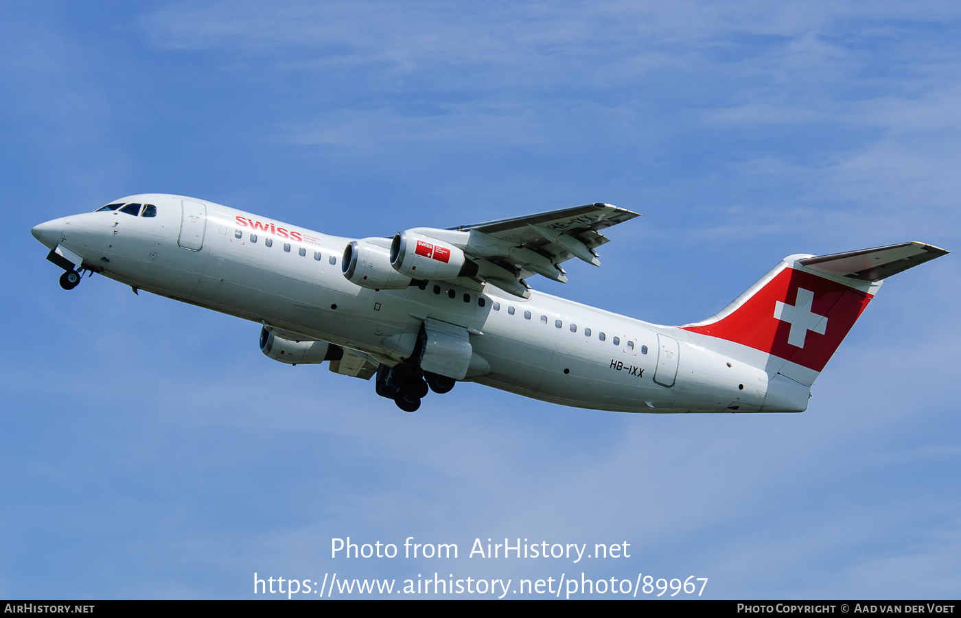 Aircraft Photo of HB-IXX | BAE Systems Avro 146-RJ100 | Swiss International Air Lines | AirHistory.net #89967