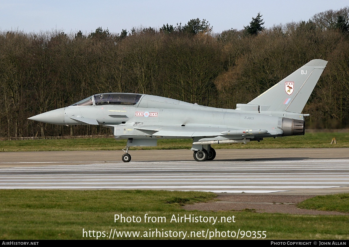 Aircraft Photo of ZJ801 | Eurofighter EF-2000 Typhoon T1 | UK - Air Force | AirHistory.net #90355