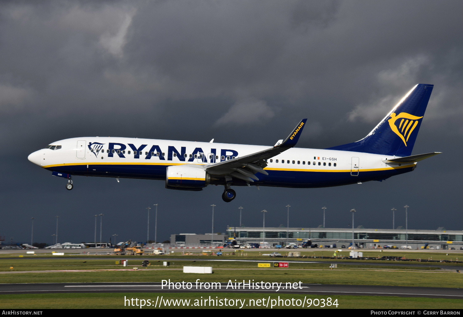 Aircraft Photo of EI-GSH | Boeing 737-800 | Ryanair | AirHistory.net #90384