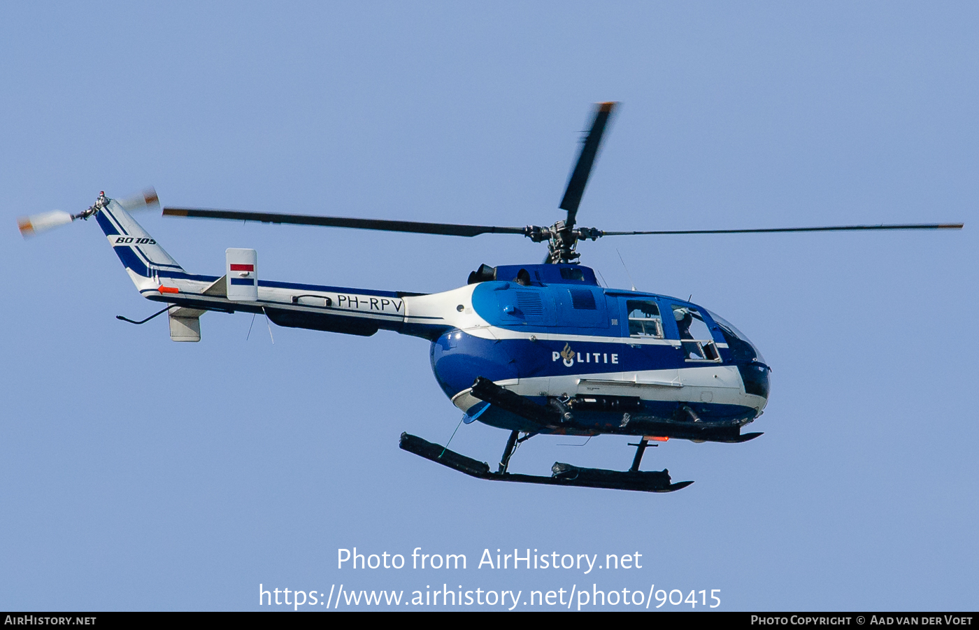 Aircraft Photo of PH-RPV | MBB BO-105CB | Politie | AirHistory.net #90415