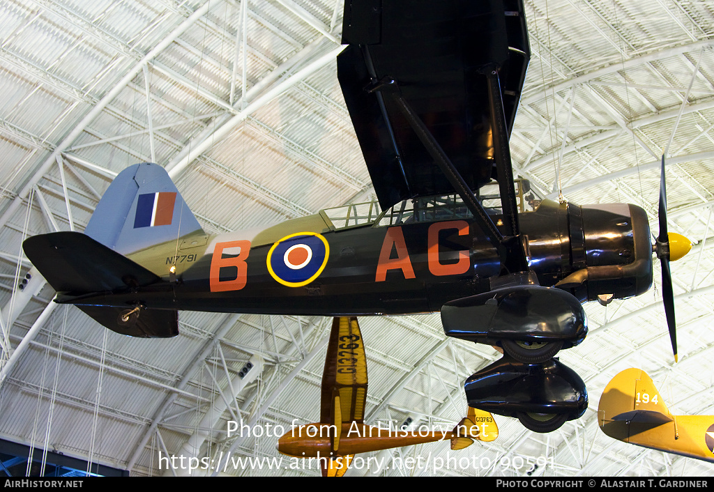 Aircraft Photo of N7791 | Westland Lysander Mk.IIIA | UK - Air Force | AirHistory.net #90591