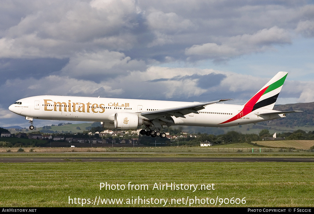 Aircraft Photo of A6-EBD | Boeing 777-31H/ER | Emirates | AirHistory.net #90606