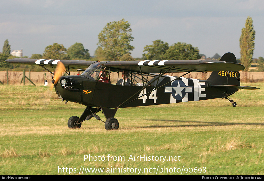 Aircraft Photo of G-BECN / 480480 | Piper J-3C-65 Cub | USA - Air Force | AirHistory.net #90698