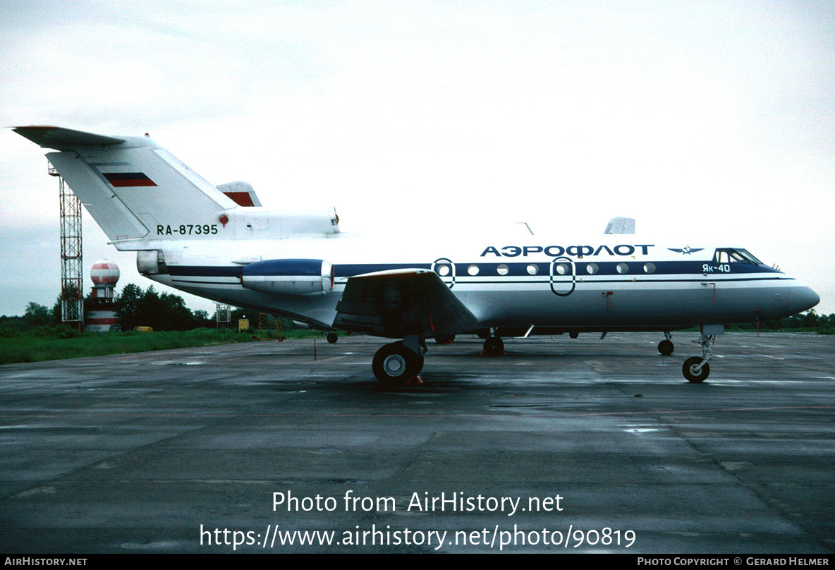 Aircraft Photo of RA-87395 | Yakovlev Yak-40 | Aeroflot | AirHistory.net #90819