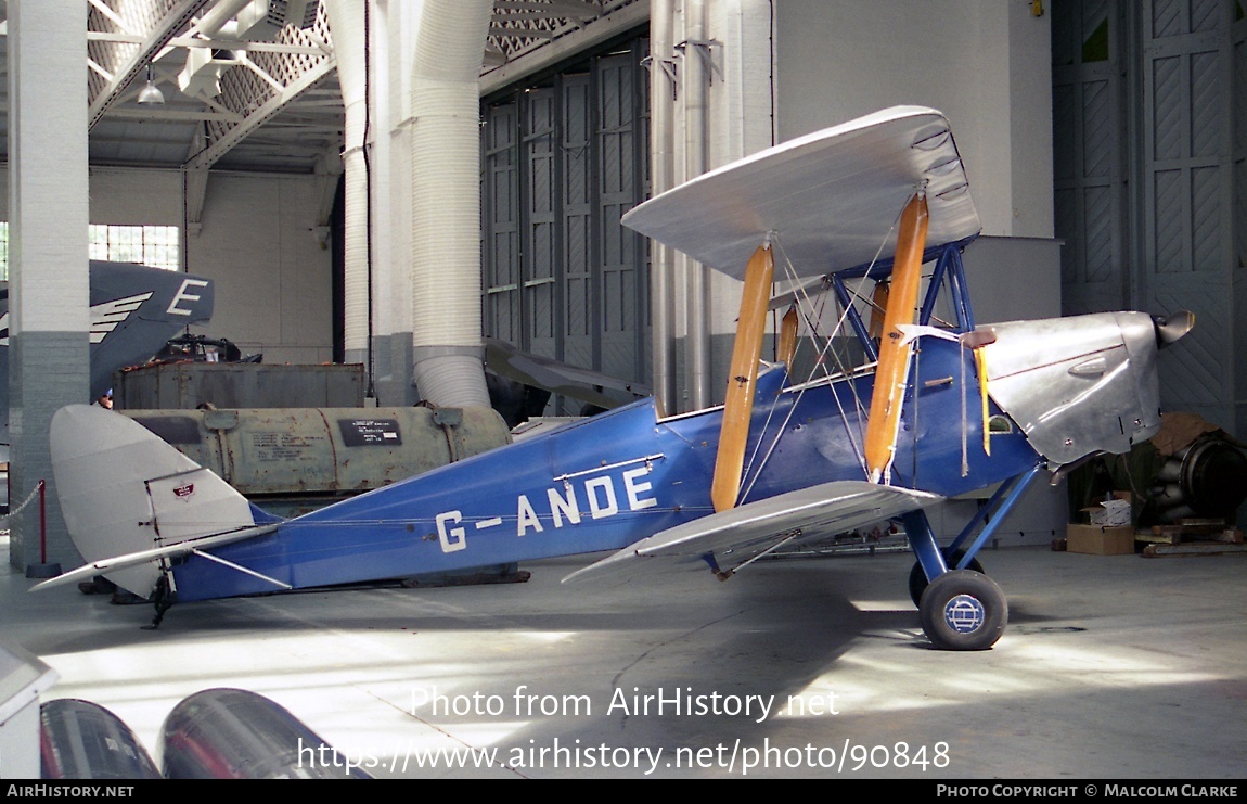 Aircraft Photo of G-ANDE | De Havilland D.H. 82A Tiger Moth II | Chauffair | AirHistory.net #90848