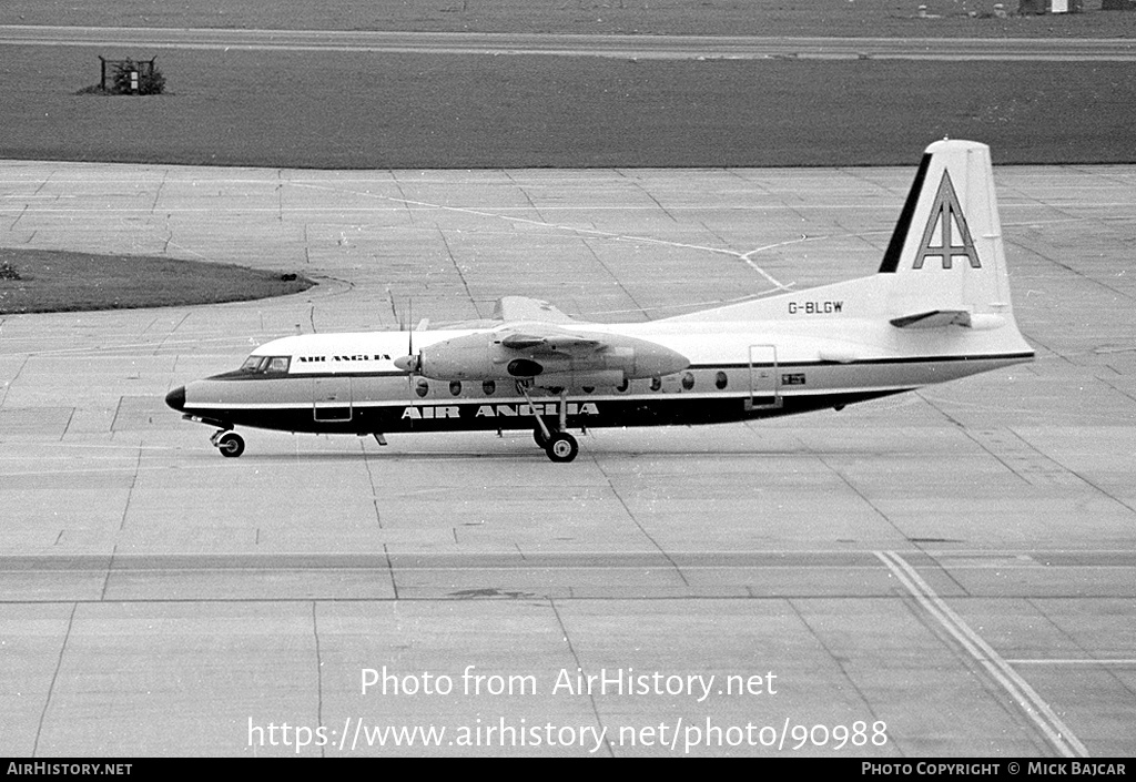 Aircraft Photo of G-BLGW | Fokker F27-200 Friendship | Air Anglia | AirHistory.net #90988