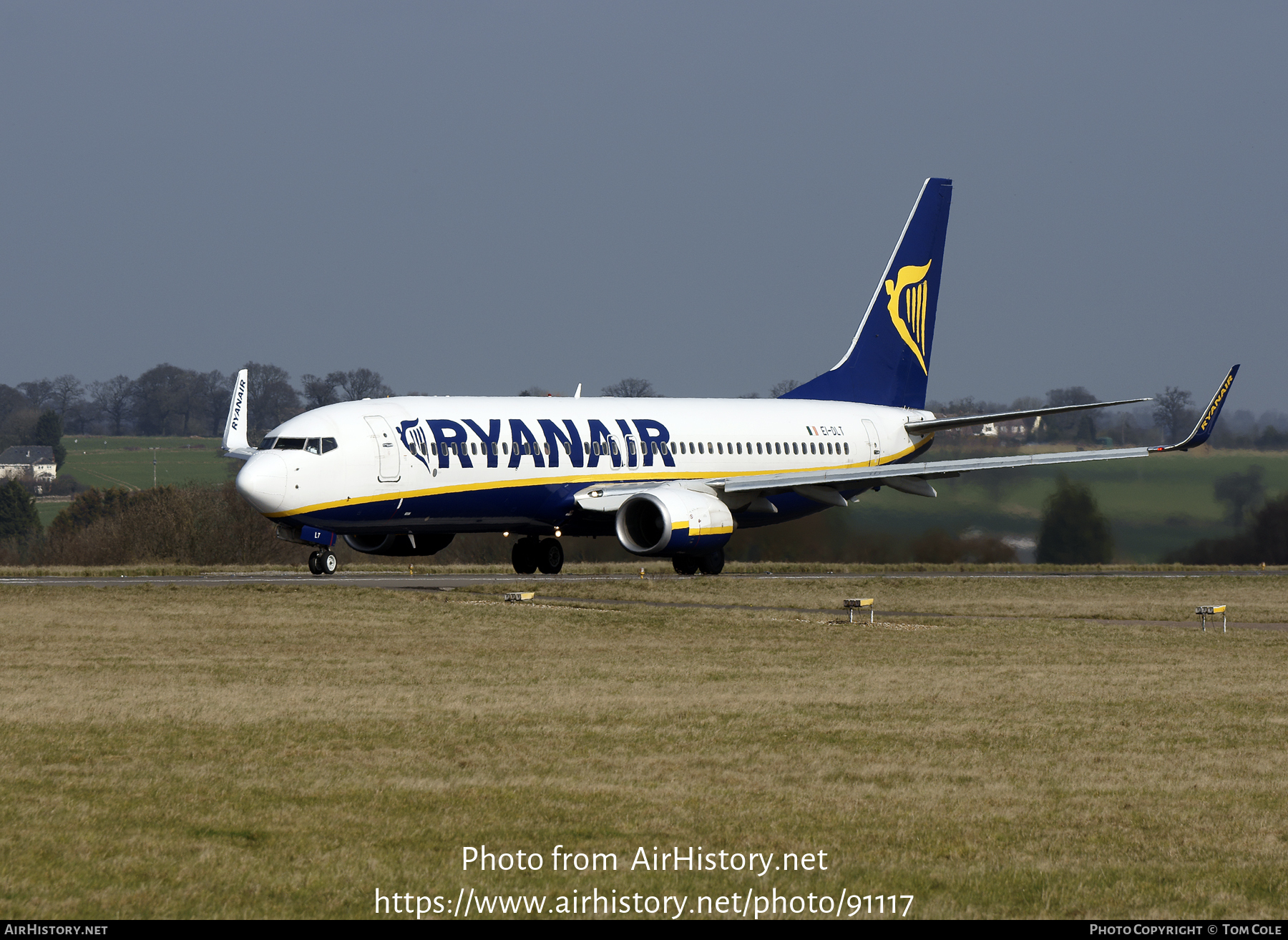 Aircraft Photo of EI-DLT | Boeing 737-8AS | Ryanair | AirHistory.net #91117