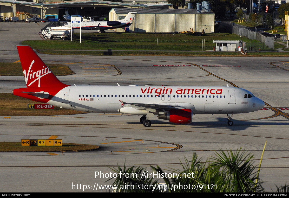 Aircraft Photo of N839VA | Airbus A320-214 | Virgin America | AirHistory.net #91121