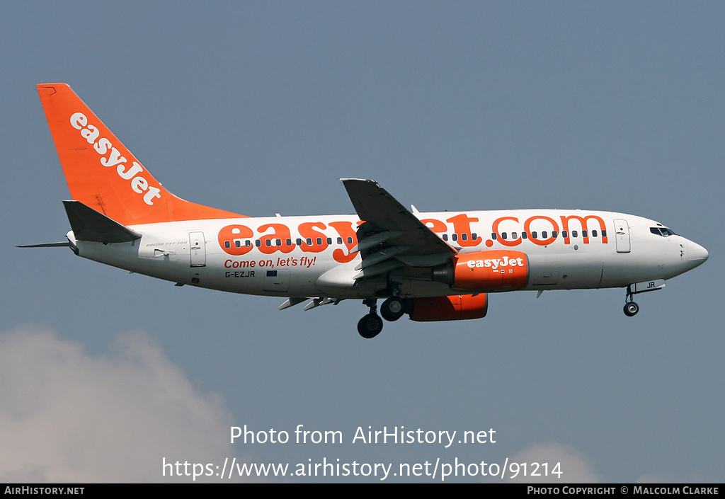 Aircraft Photo of G-EZJR | Boeing 737-73V | EasyJet | AirHistory.net #91214