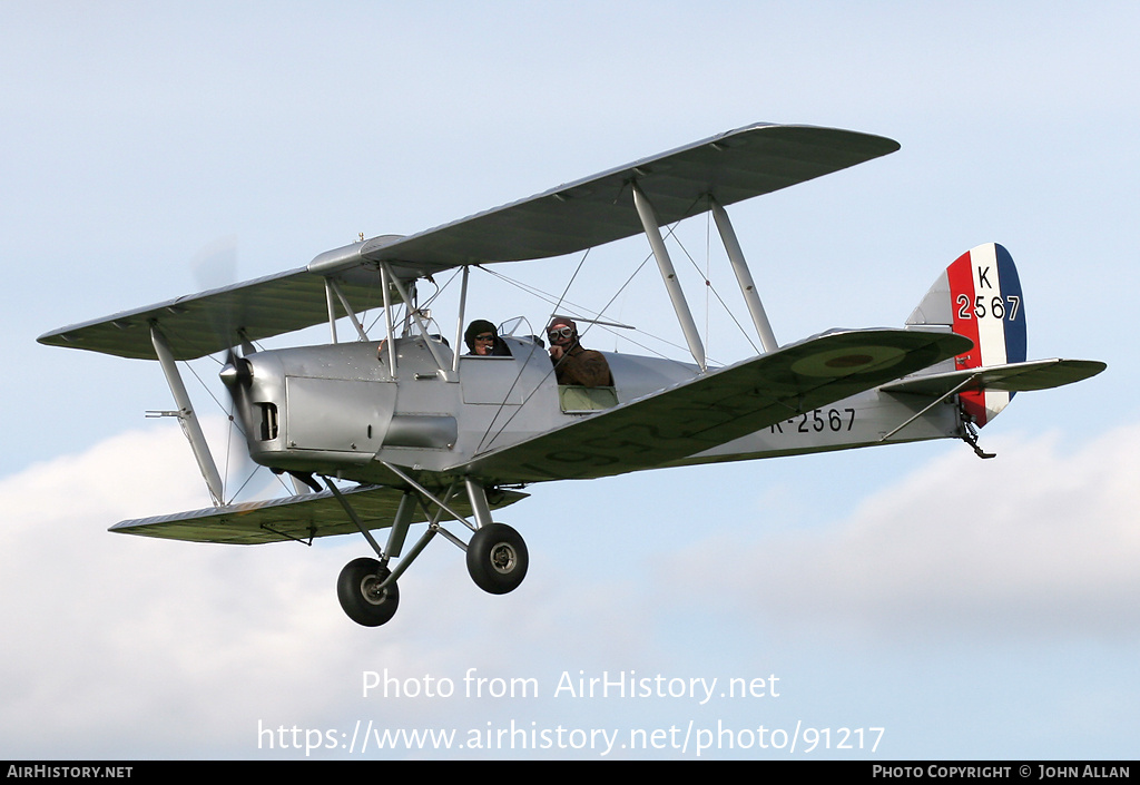 Aircraft Photo of G-MOTH / K2567 | De Havilland D.H. 82A Tiger Moth II | UK - Air Force | AirHistory.net #91217