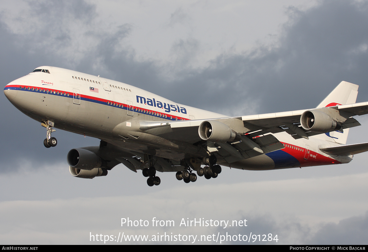 Aircraft Photo of 9M-MPL | Boeing 747-4H6 | Malaysia Airlines | AirHistory.net #91284