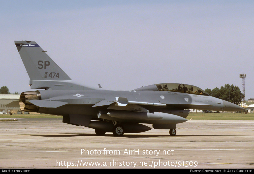 Aircraft Photo of 91-0474 / AF91-474 | Lockheed F-16DJ Fighting Falcon | USA - Air Force | AirHistory.net #91509