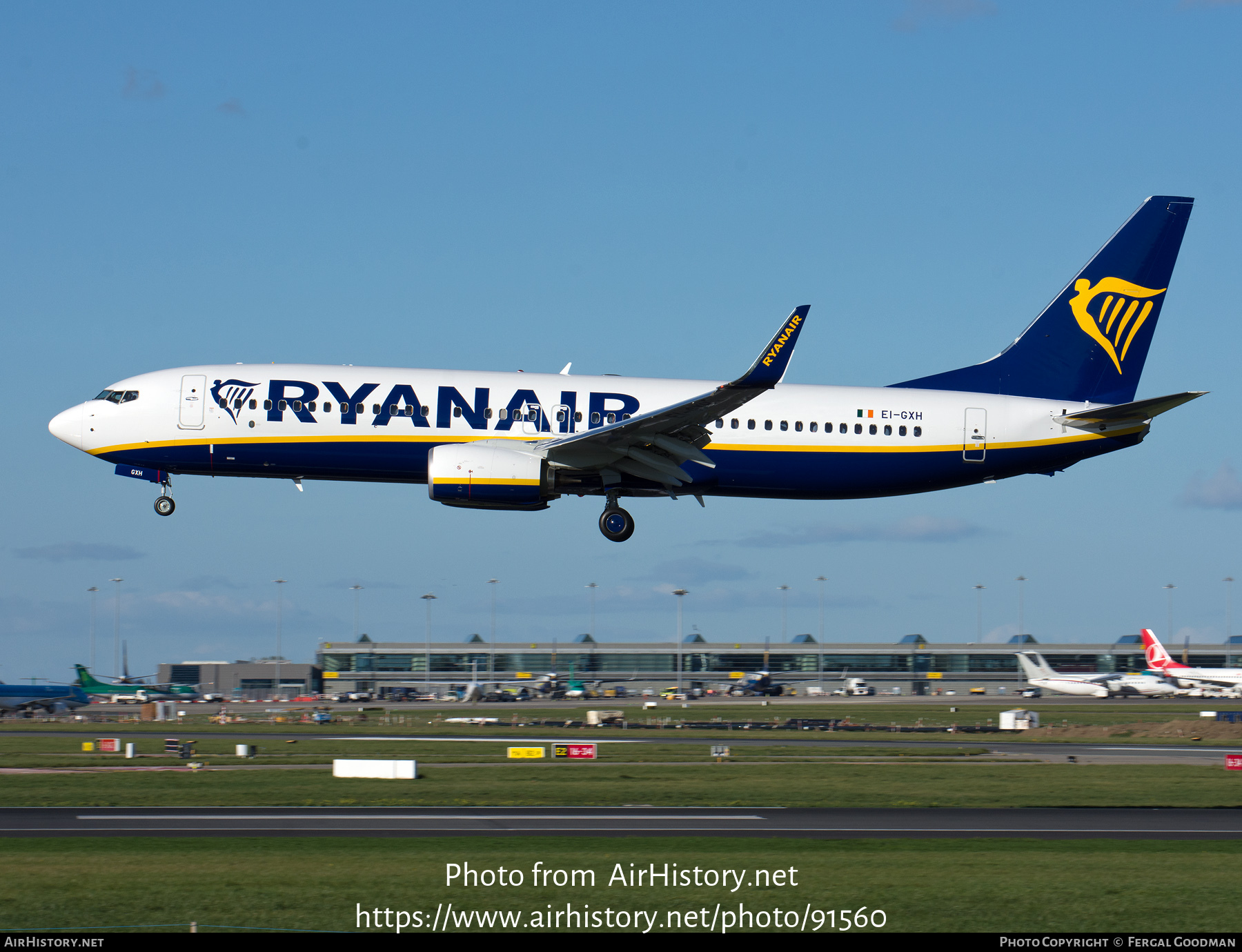 Aircraft Photo of EI-GXH | Boeing 737-800 | Ryanair | AirHistory.net #91560