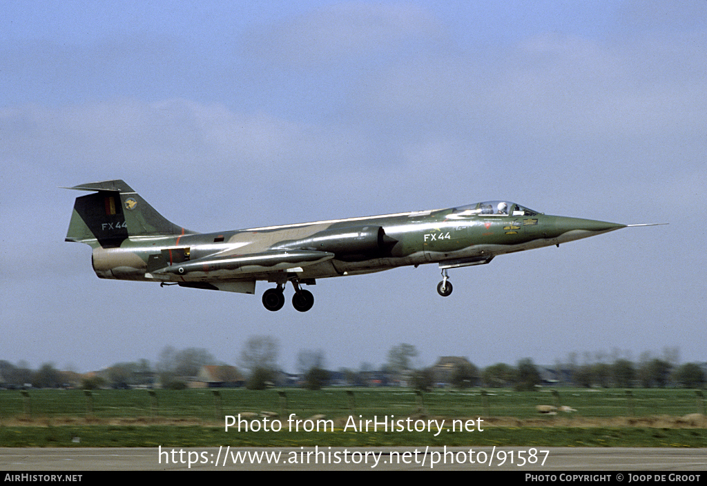 Aircraft Photo of FX44 | Lockheed F-104G Starfighter | Belgium - Air Force | AirHistory.net #91587