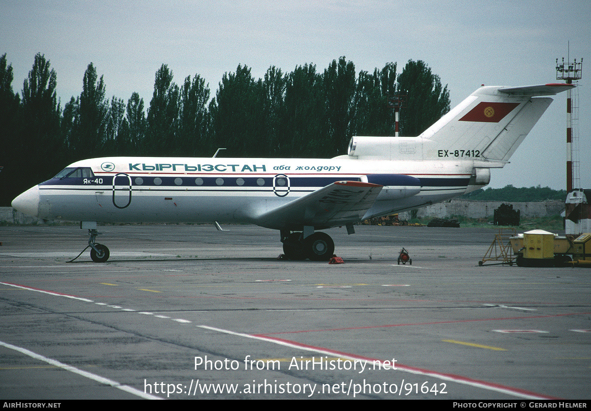 Aircraft Photo of EX-87412 | Yakovlev Yak-40 | Kyrgyzstan Airlines | AirHistory.net #91642