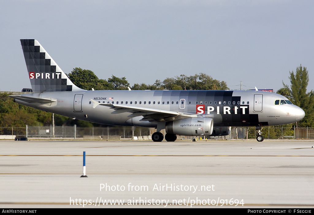 Aircraft Photo of N530NK | Airbus A319-132 | Spirit Airlines | AirHistory.net #91694