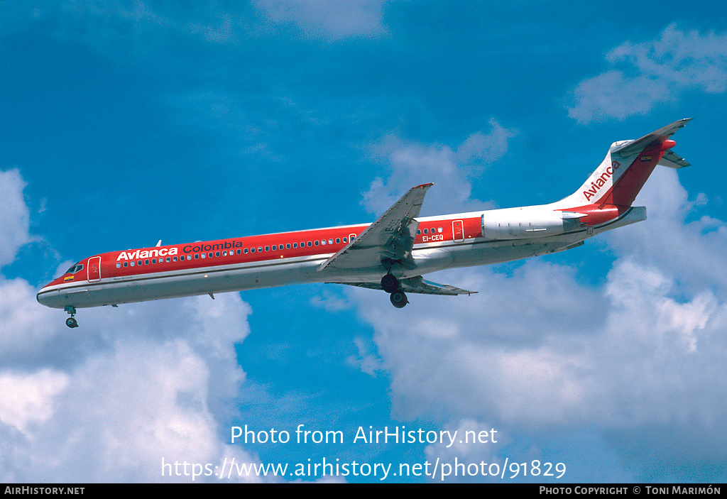 Aircraft Photo of EI-CEQ | McDonnell Douglas MD-83 (DC-9-83) | Avianca | AirHistory.net #91829