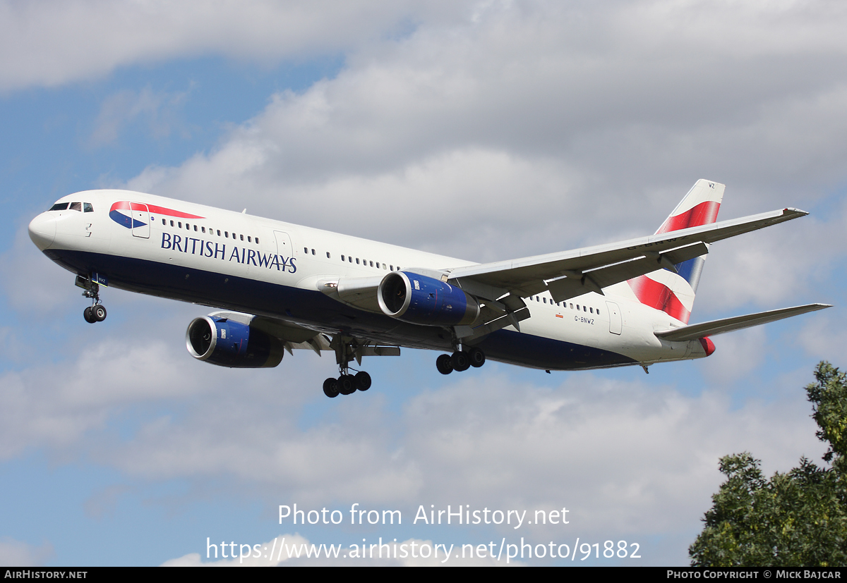 Aircraft Photo of G-BNWZ | Boeing 767-336/ER | British Airways | AirHistory.net #91882