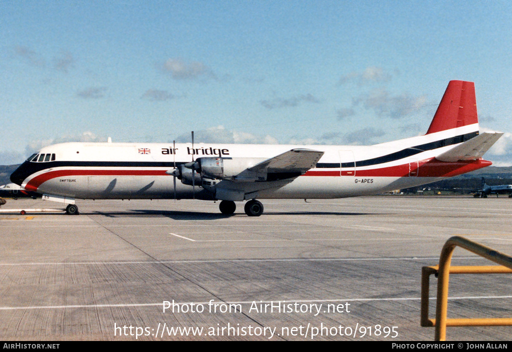 Aircraft Photo of G-APES | Vickers 953C Merchantman | Air Bridge | AirHistory.net #91895