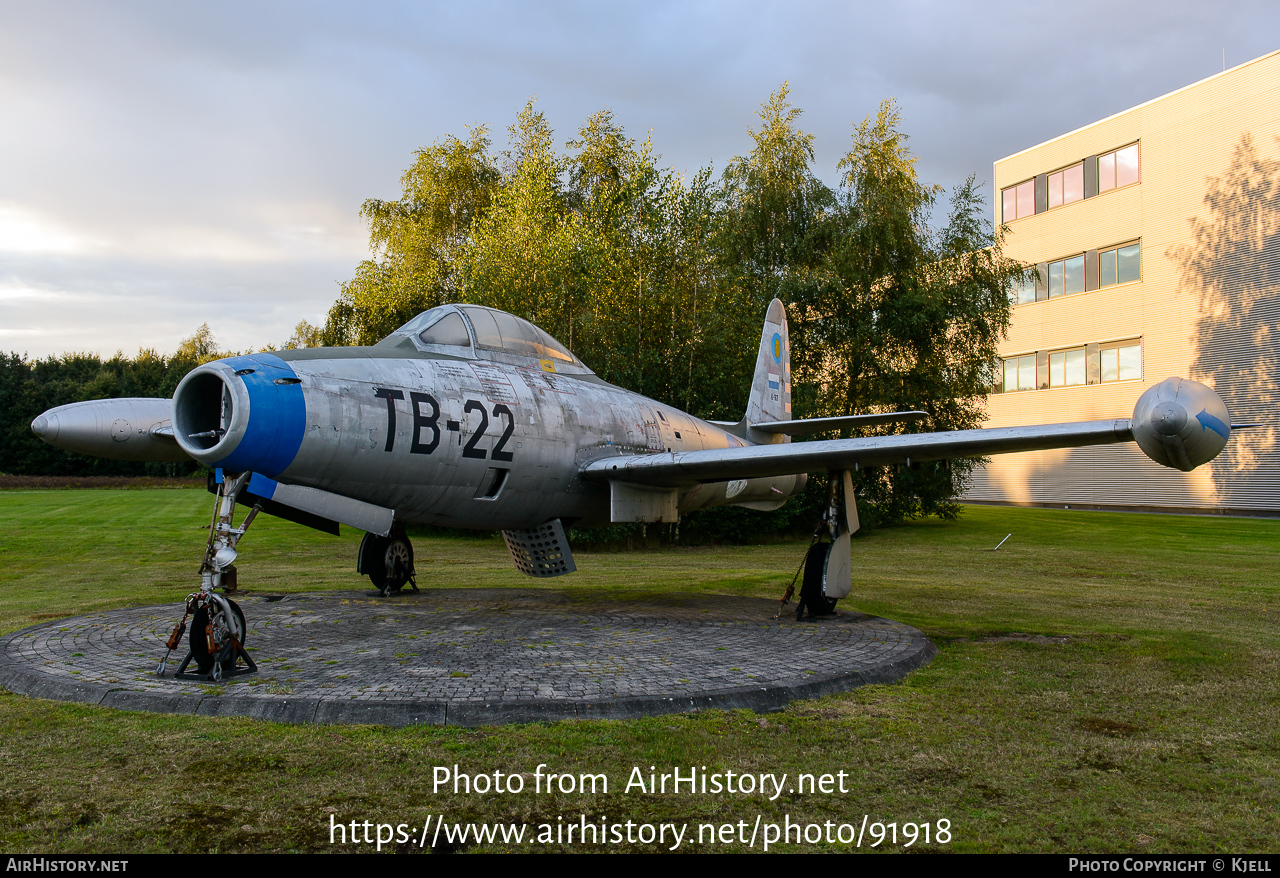 Aircraft Photo of K-167 | Republic F-84G Thunderjet | Netherlands - Air Force | AirHistory.net #91918