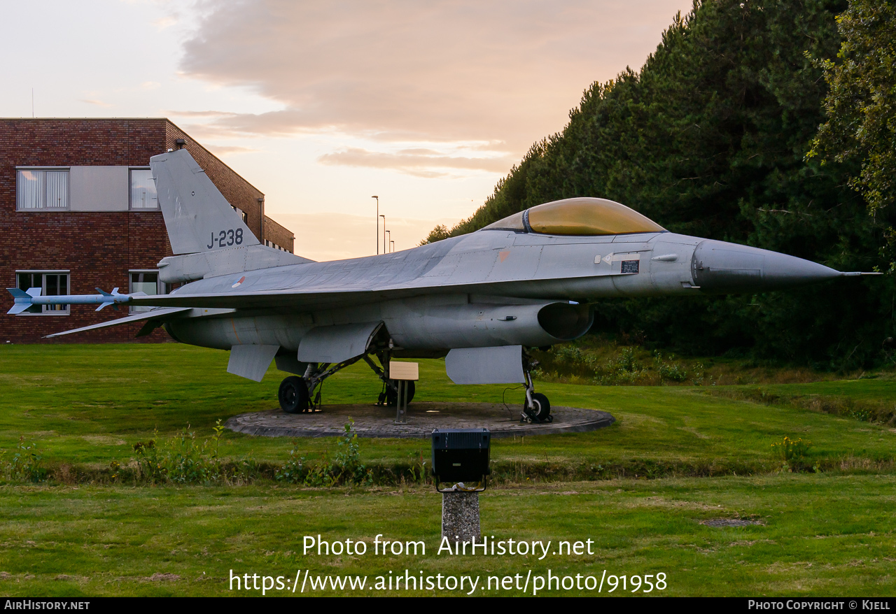 Aircraft Photo of J-238 | General Dynamics F-16A Fighting Falcon | Netherlands - Air Force | AirHistory.net #91958