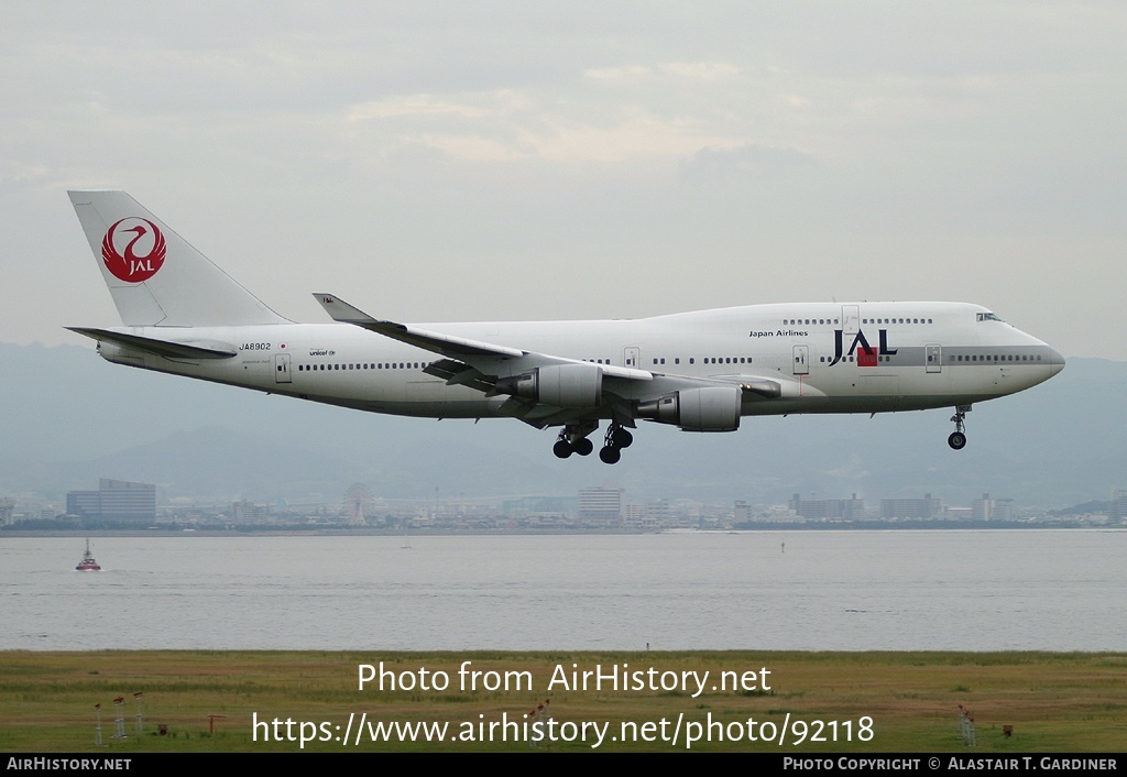 Aircraft Photo of JA8902 | Boeing 747-446 | Japan Airlines - JAL | AirHistory.net #92118