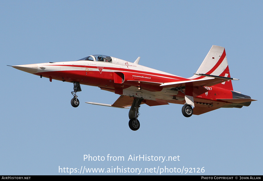 Aircraft Photo of J-3087 | Northrop F-5E Tiger II | Switzerland - Air Force | AirHistory.net #92126