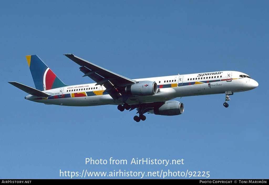 Aircraft Photo of G-OOOG | Boeing 757-23A | Spanair | AirHistory.net #92225