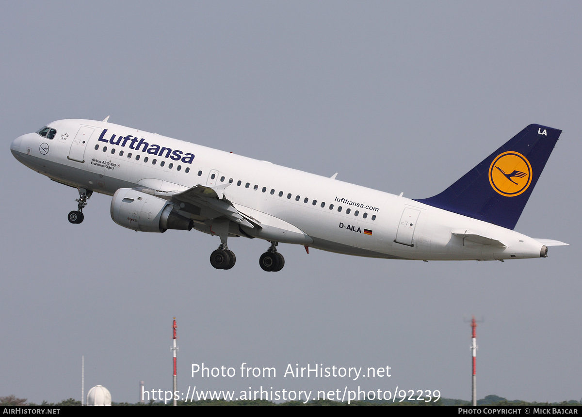 Aircraft Photo of D-AILA | Airbus A319-114 | Lufthansa | AirHistory.net #92239