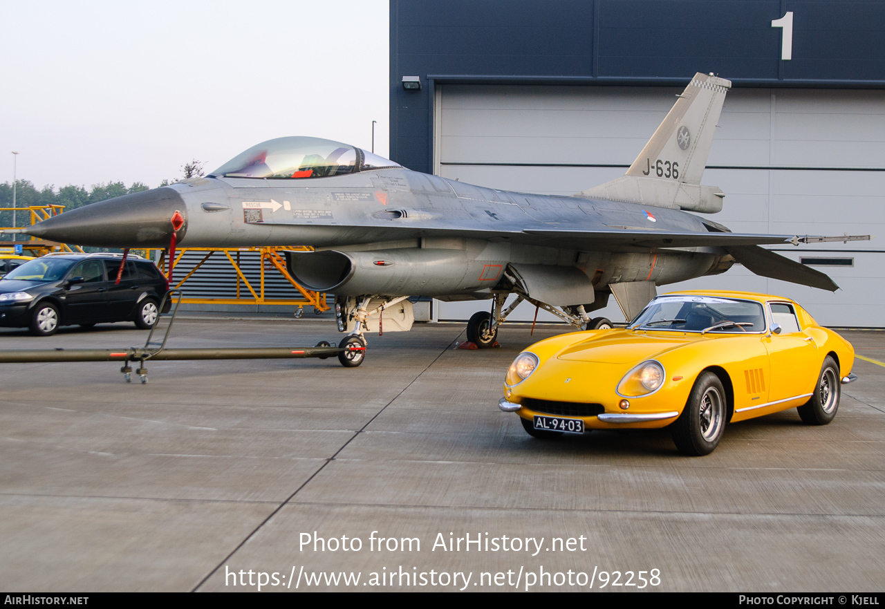 Aircraft Photo of J-636 | General Dynamics F-16AM Fighting Falcon | Netherlands - Air Force | AirHistory.net #92258