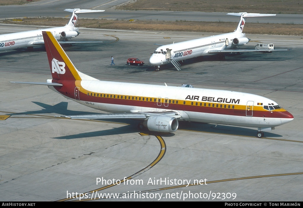 Aircraft Photo of OO-ILJ | Boeing 737-46B | Air Belgium | AirHistory.net #92309